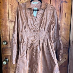 Impressions Tan Midi Dress